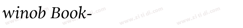 winob Book字体转换 winob Book字体转换